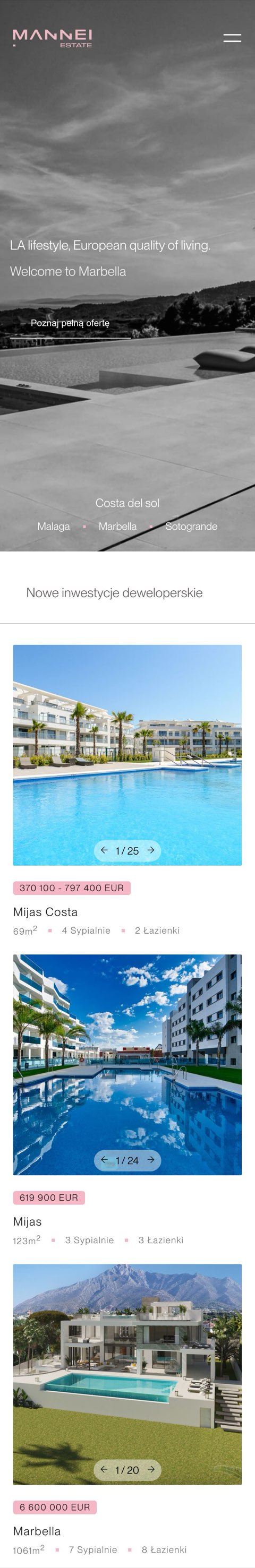 Mannei Estate, wersja mobilna